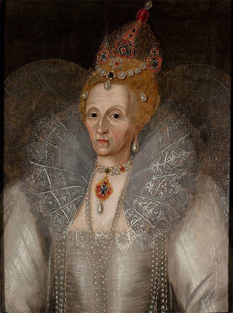 A 1595 portrait of Queen Elizabeth I by Marcus Gheeraerts the Younger. (Public domain)