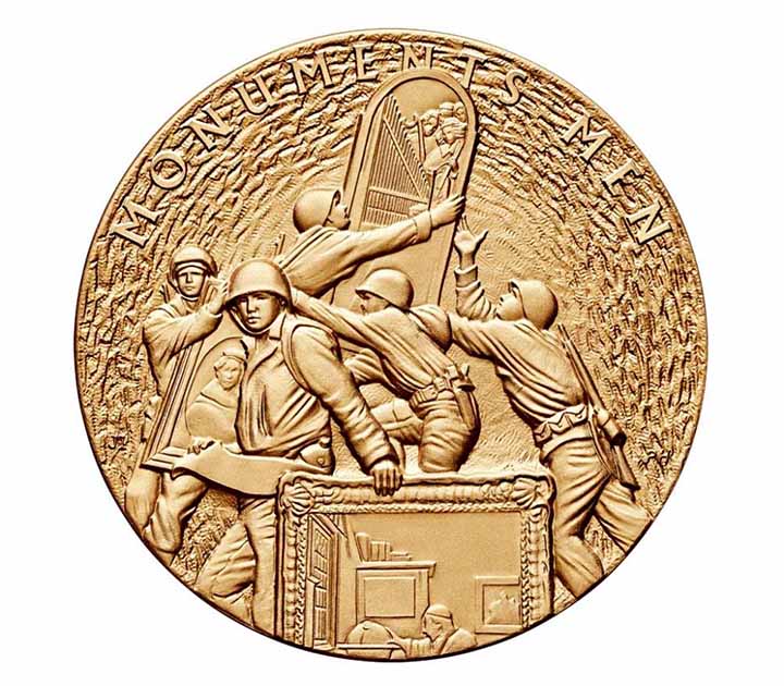 In 2014, the United States House of Representatives awarded the Monuments Men with the Congressional Gold Medal. (Public domain) 