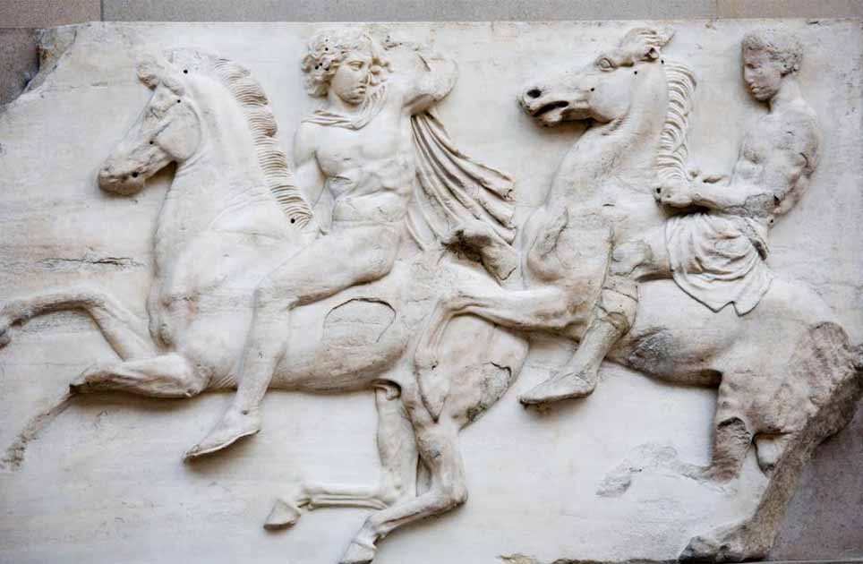 Horse riders on the frieze. (markrhiggins / Adobe Stock)