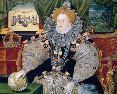 The Armada portrait of Elizabeth I, c. 1588. Source: Public domain